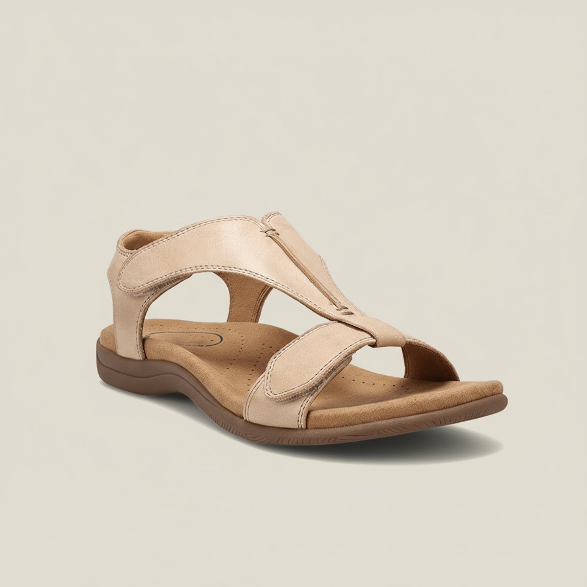 Greta T-Strap Velcro Comfort Sandals