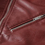 Annika Faux Leather Cropped Biker Jacket