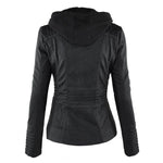 Annika Faux Leather Hooded Jacket