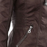 Annika Faux Leather Hooded Jacket