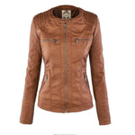 Annika Faux Leather Hooded Jacket