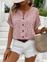 Charlotte Floral Print Cotton Blouse