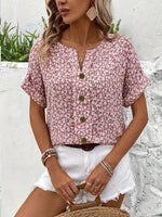 Charlotte Floral Print Cotton Blouse
