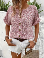 Charlotte Floral Print Cotton Blouse