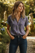 Elisabeth Floral Vintage Print Cotton Blouse