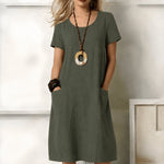 Greta Boho Midi Dress with Pockets