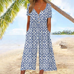 Leonie Short-Sleeve Culotte Jumpsuit