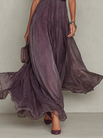 Clara Keyhole Maxi Dress with Flowing Chiffon Skirt