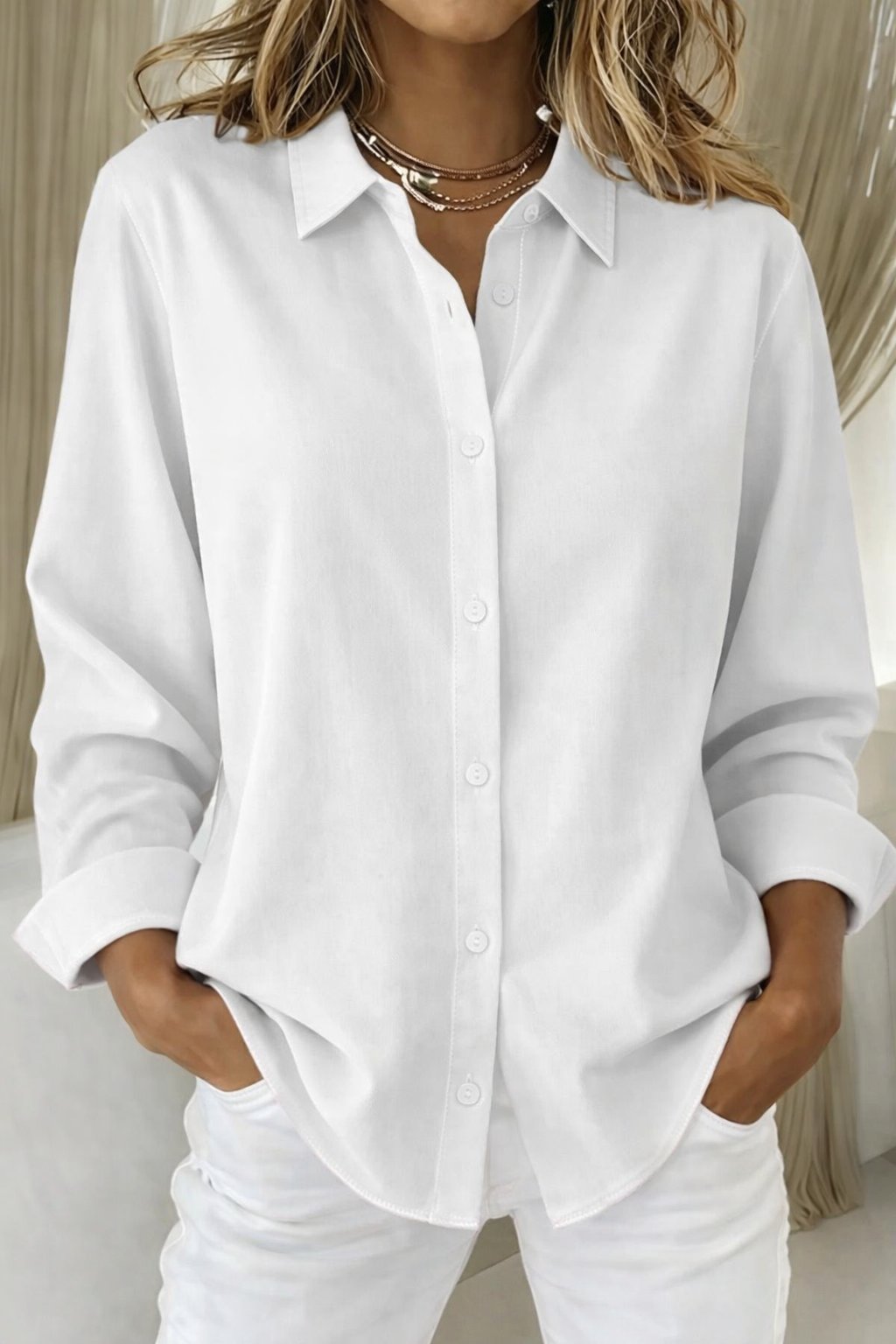 Katharina Long-Sleeve Button-Down Blouse Relaxed Fit