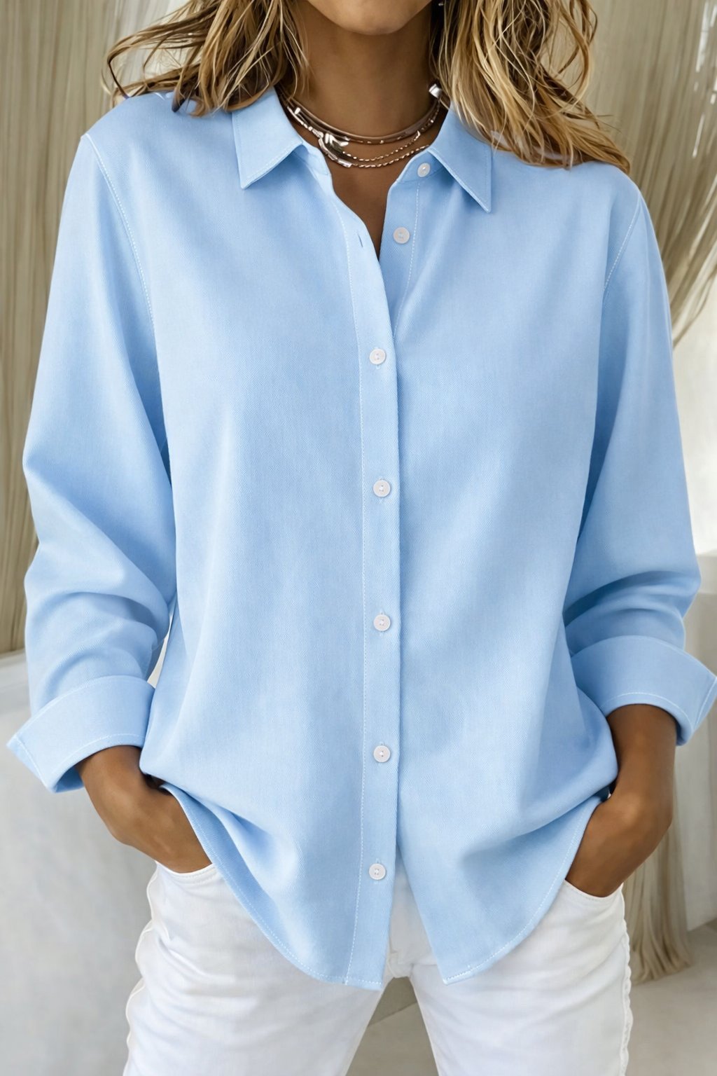 Katharina Long-Sleeve Button-Down Blouse Relaxed Fit
