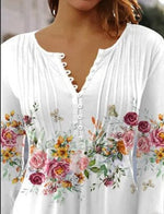 Charlotte Floral Henley Blouse