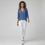 Sophie Long Sleeve Collared Button-Front Blouse