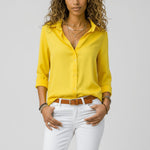 Sophie Long Sleeve Collared Button-Front Blouse