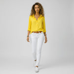 Sophie Long Sleeve Collared Button-Front Blouse