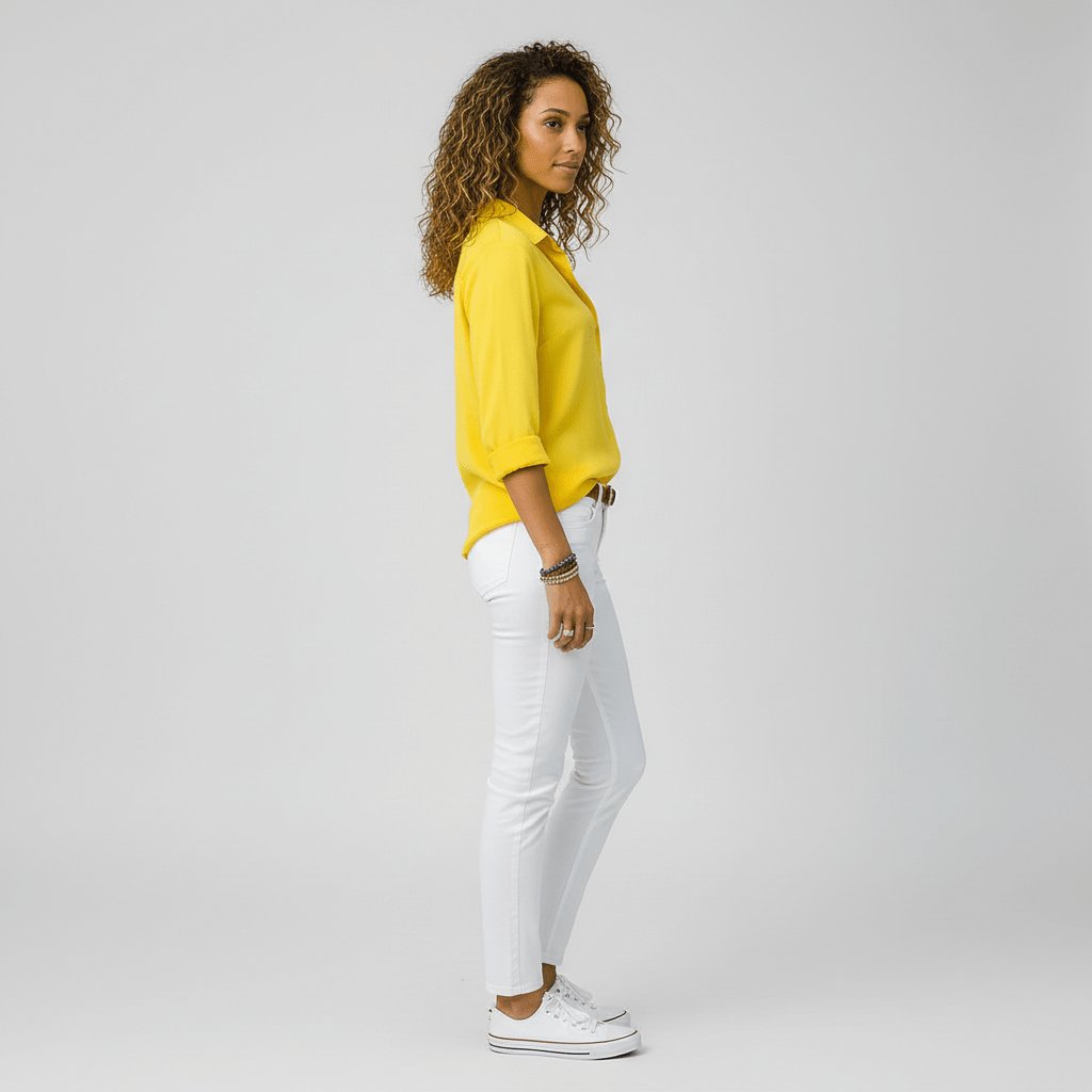 Sophie Long Sleeve Collared Button-Front Blouse