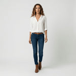 Sophie Long Sleeve Collared Button-Front Blouse