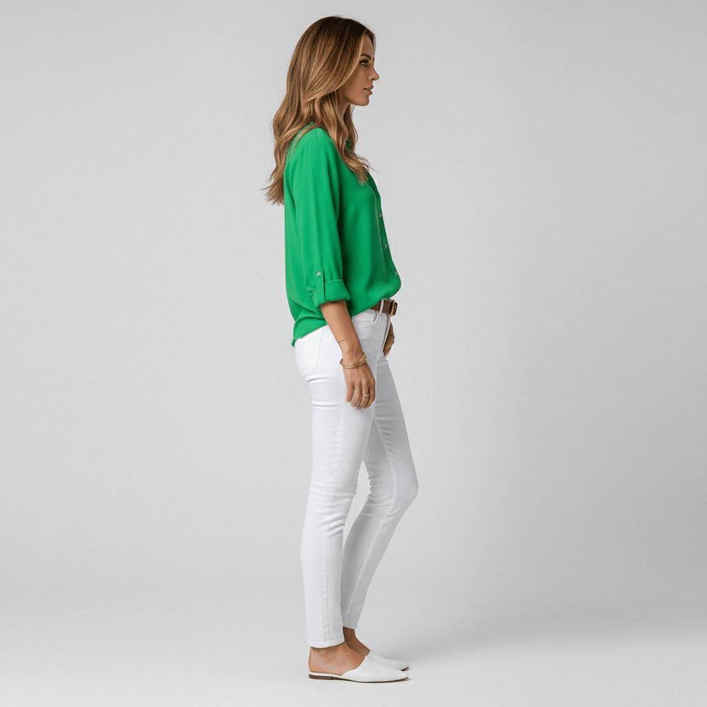Sophie Long Sleeve Collared Button-Front Blouse