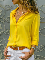 Elfriede Relaxed Fit Collared Button-Front Blouse
