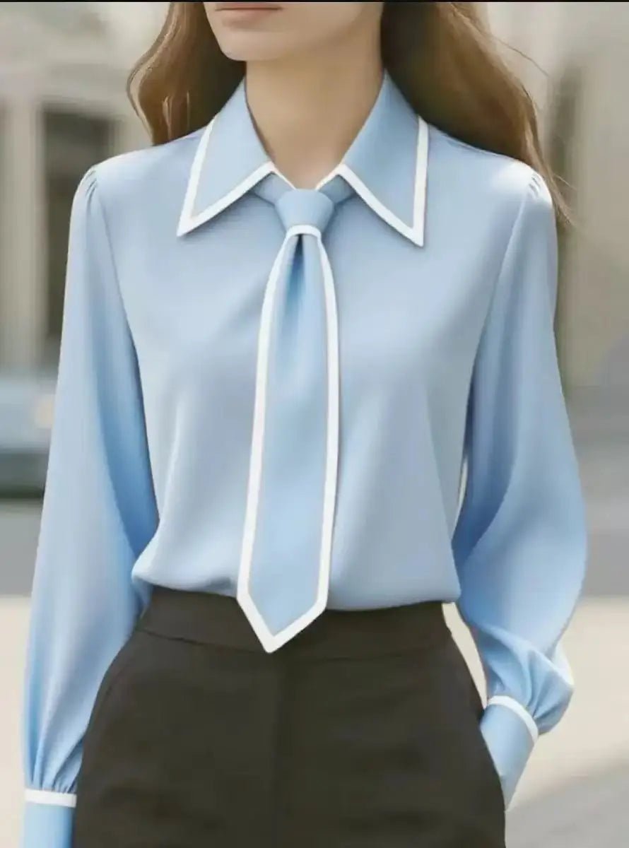Frieda Long Sleeve Blouse with Tie Detail