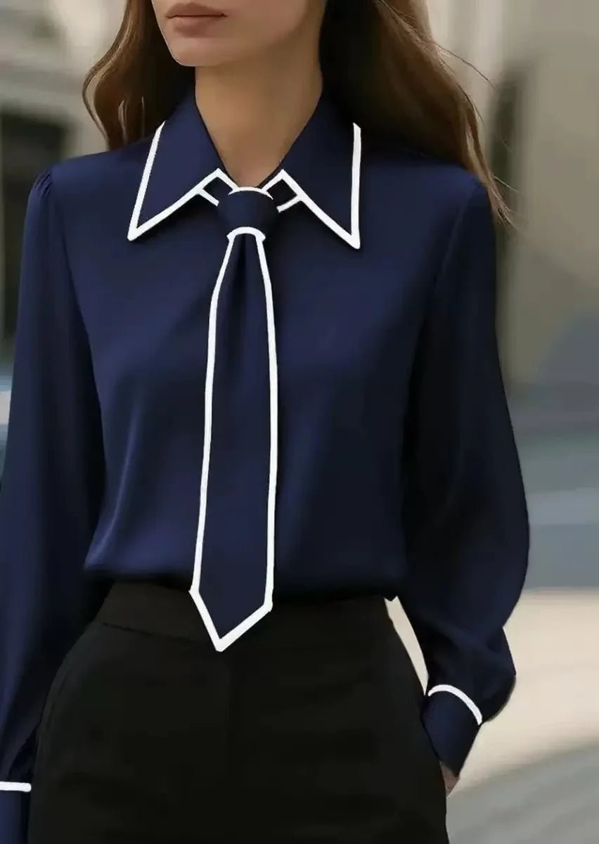 Frieda Long Sleeve Blouse with Tie Detail