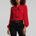 Sophie Bow Collar Relaxed Blouse