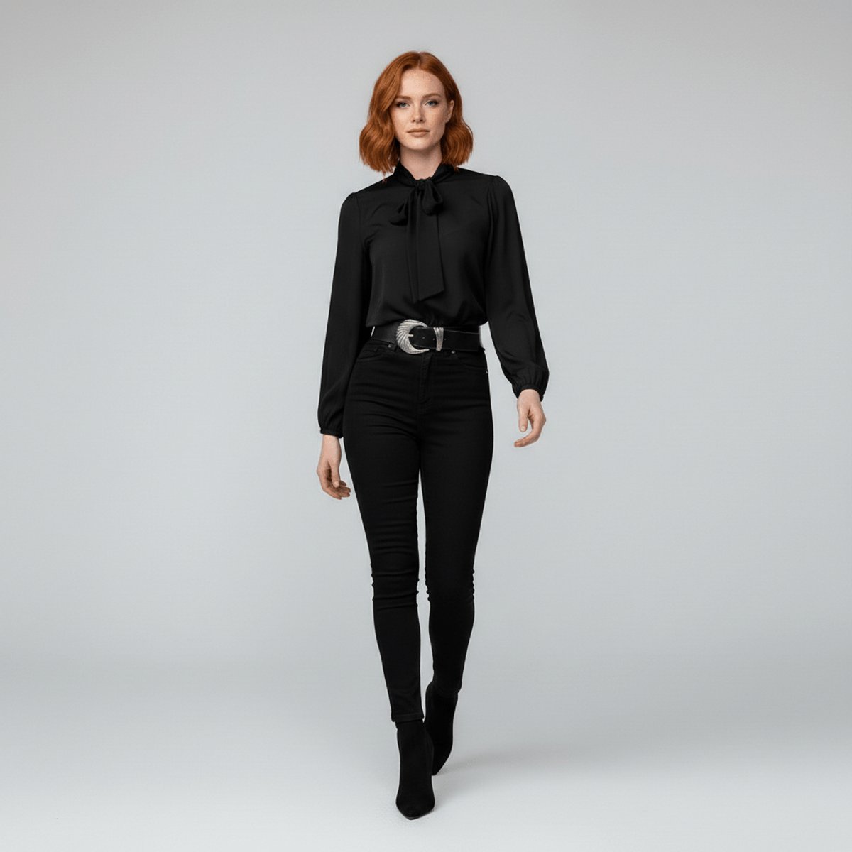 Sophie Bow Collar Relaxed Blouse