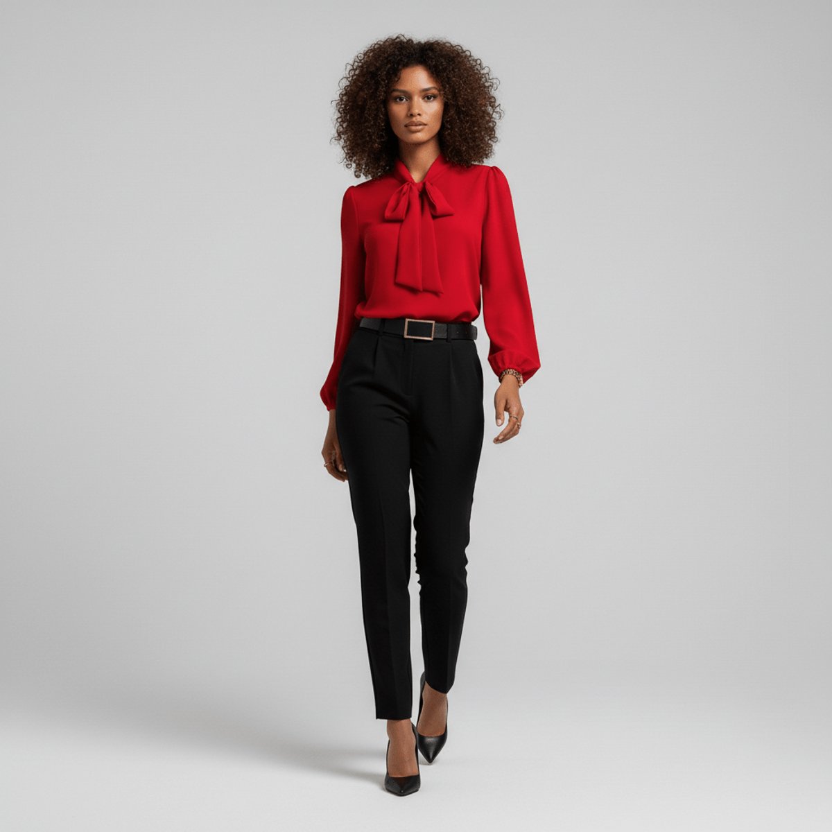 Sophie Bow Collar Relaxed Blouse