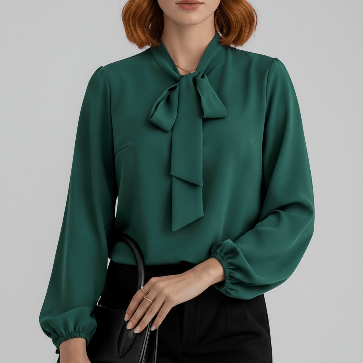 Sophie Bow Collar Relaxed Blouse