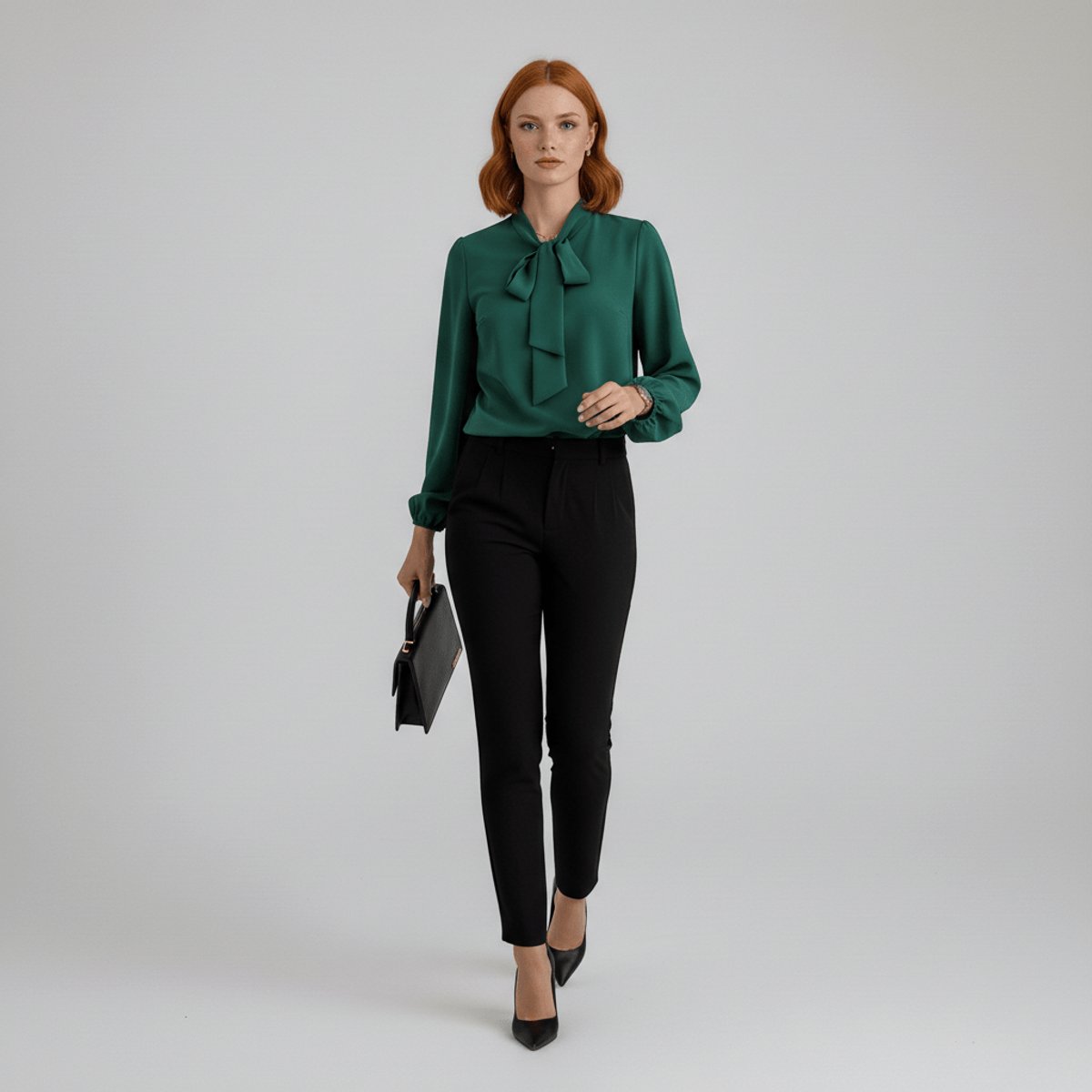 Sophie Bow Collar Relaxed Blouse