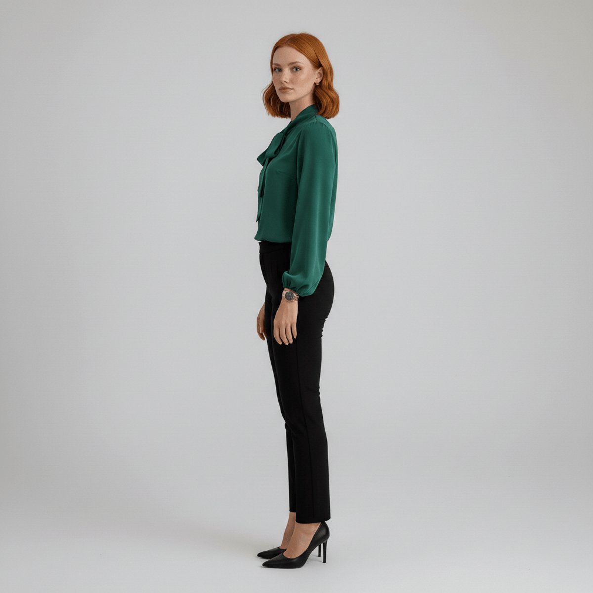 Sophie Bow Collar Relaxed Blouse