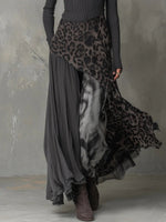 Amelie Leopard Print Ribbed Maxi Dress