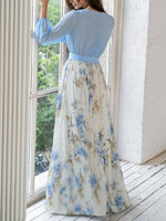 Marlene Floral Chiffon A-Line Maxi Dress