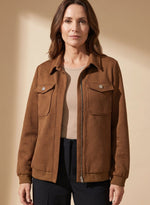 Johanna Long Sleeve Quilted Jacket with Chest Pockets and Shirt Collar