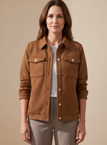 Johanna Long Sleeve Quilted Jacket with Chest Pockets and Shirt Collar