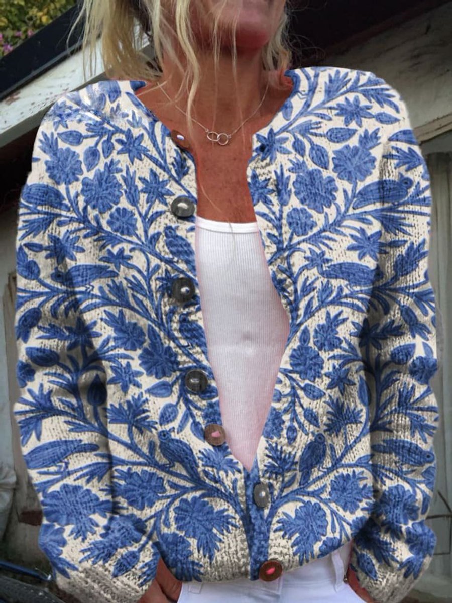 Charlotte Floral Knit Cardigan