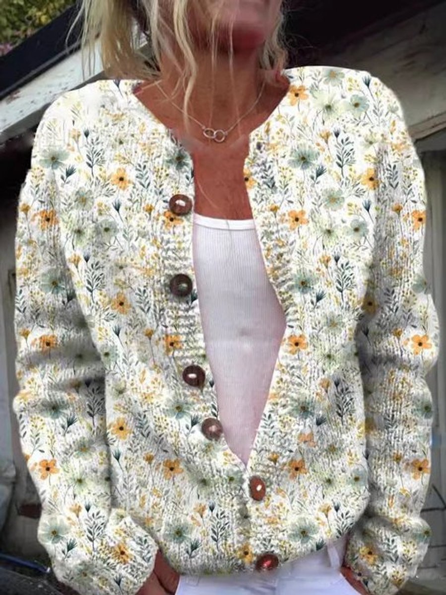 Charlotte Floral Knit Cardigan