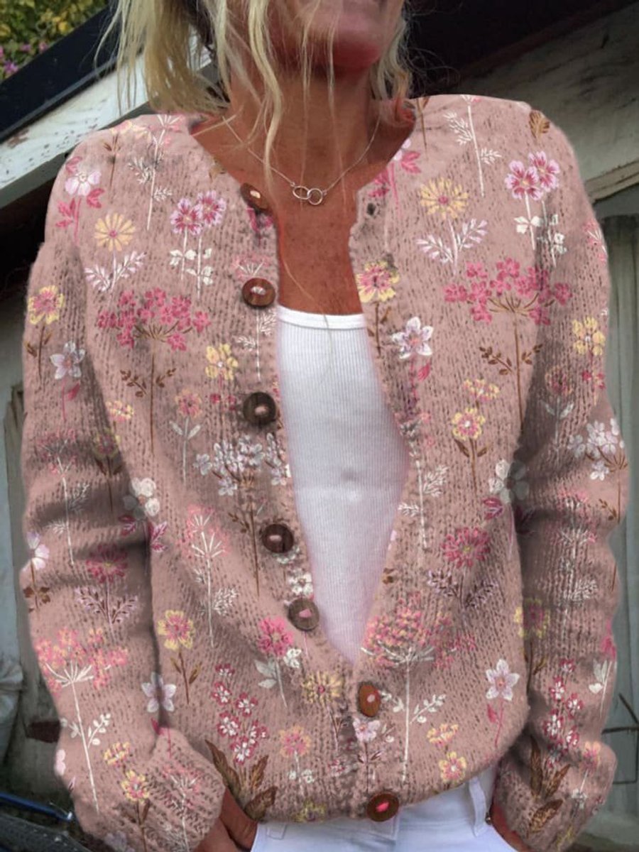Charlotte Floral Knit Cardigan