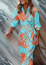 Annika Striped V-Neck Wrap Dress