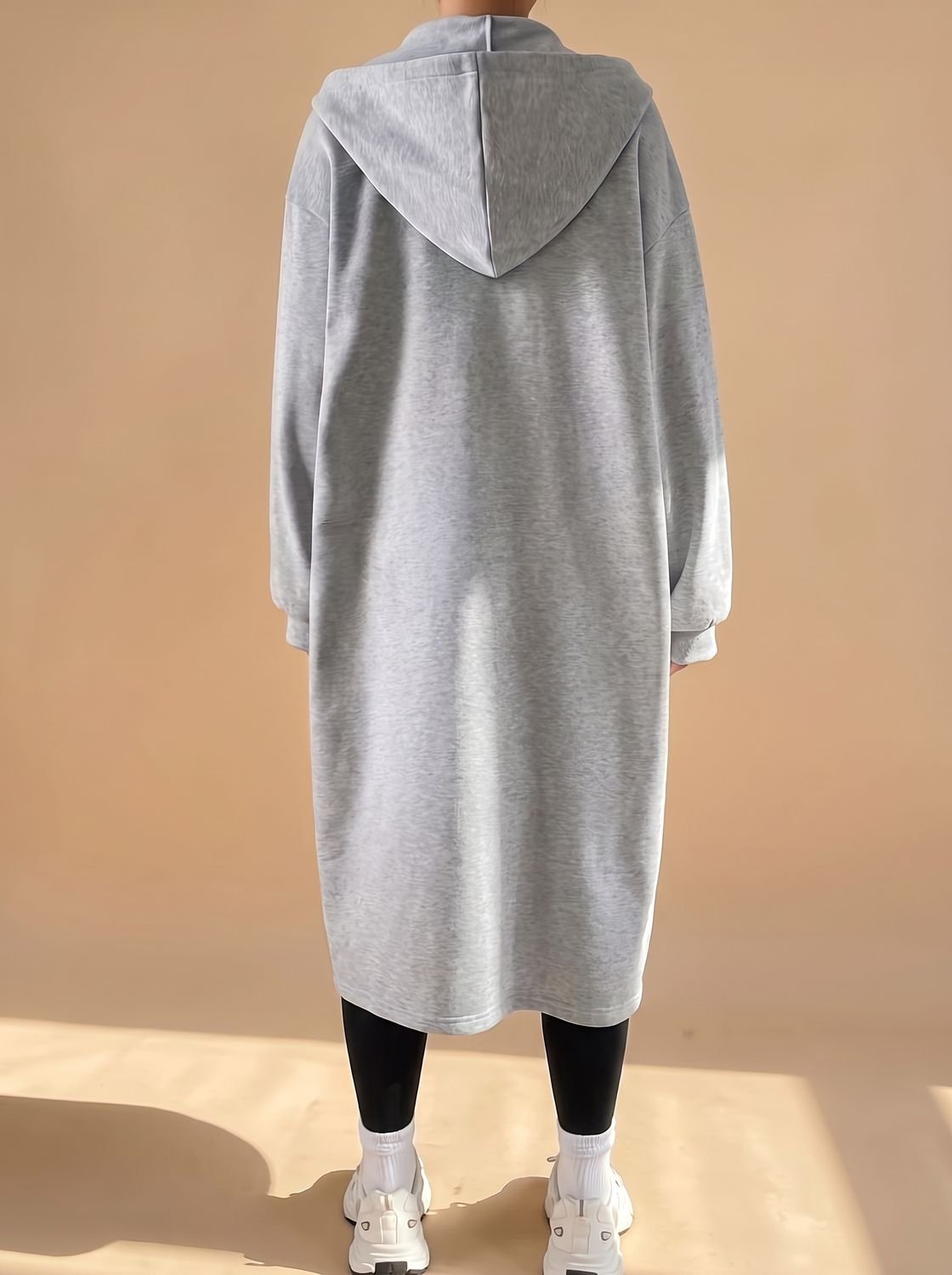 Frieda Longline Hooded Zip-Up Jacket