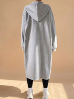 Frieda Longline Hooded Zip-Up Jacket