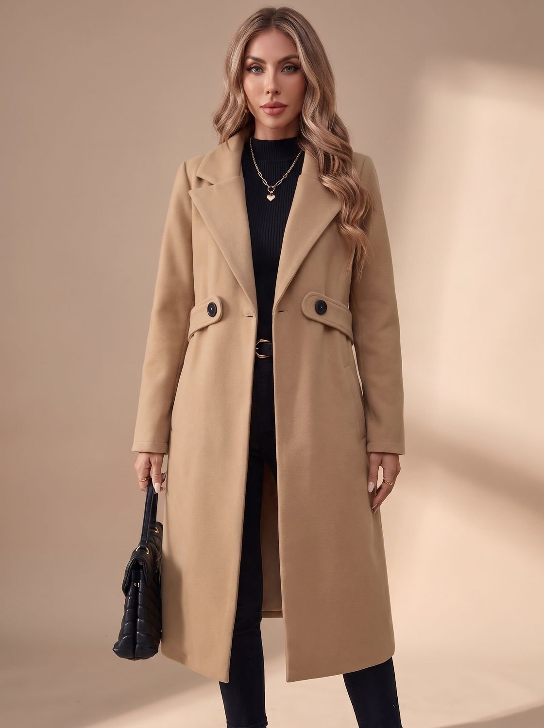Katharina Longline Notch Lapel Winter Coat