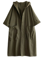 Frieda Oversized Hooded Water-Resistant Trench Coat