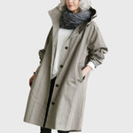 Clara Water-Resistant Hooded Trench Coat