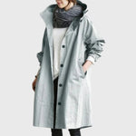 Clara Water-Resistant Hooded Trench Coat
