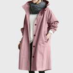 Clara Water-Resistant Hooded Trench Coat