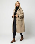 Annika Long Water-Resistant Windproof Hooded Trench Coat