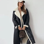 Elfriede Double-Breasted Faux Leather Coat