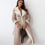 Elfriede Double-Breasted Faux Leather Coat