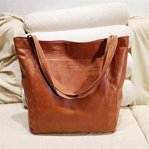 Elfriede Classic Leather Tote Bag