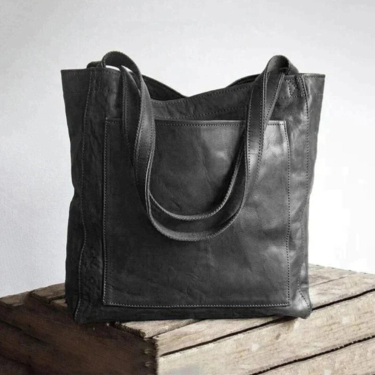 Elfriede Classic Leather Tote Bag